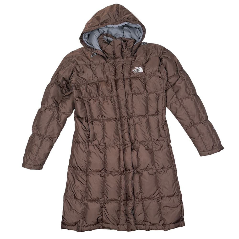 The North Face Womens 600 Down Parka Brown Puffer Jacket Hooded‎ Small S/P